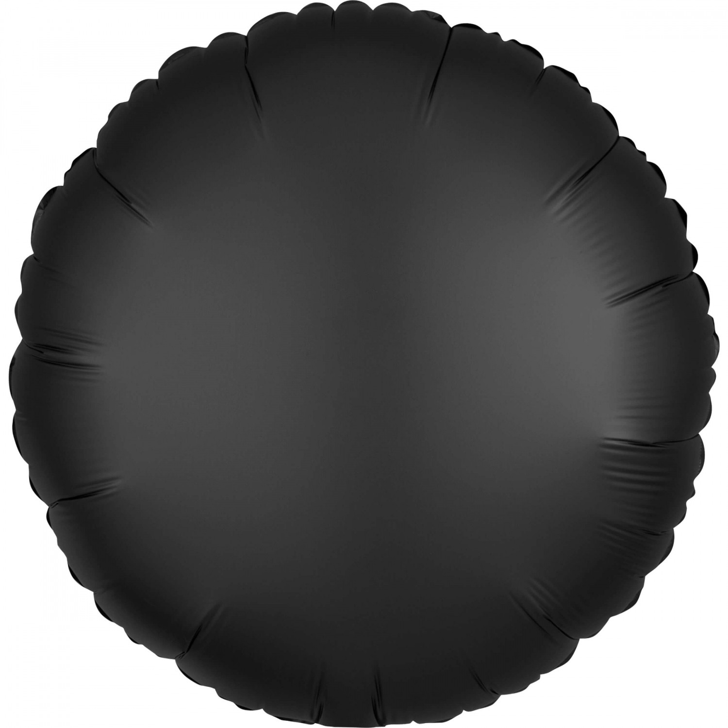 Balon foliowy Satin Luxe - Okrągły czarny / 43 cm