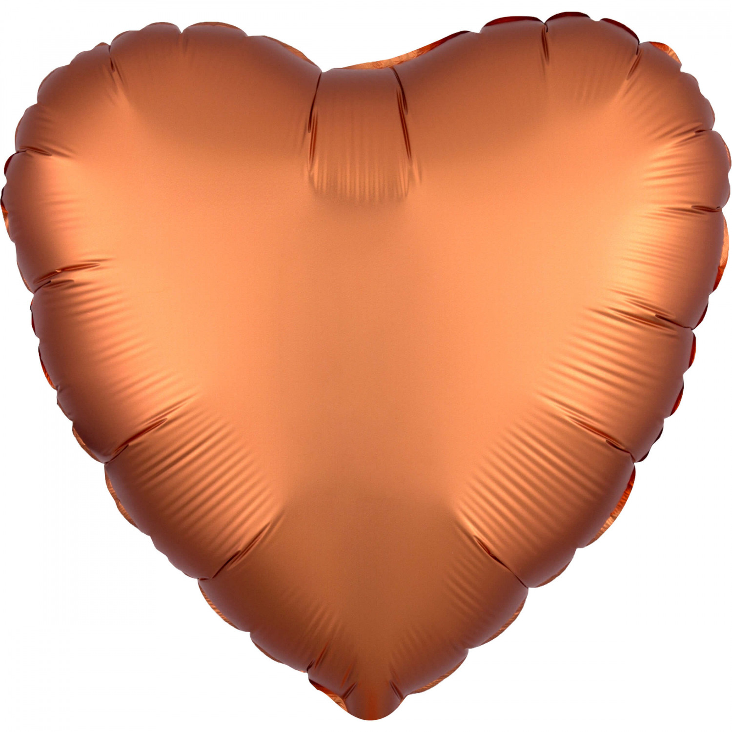 Balon foliowy Satin Luxe - Serce pomarańczowe / 43 cm