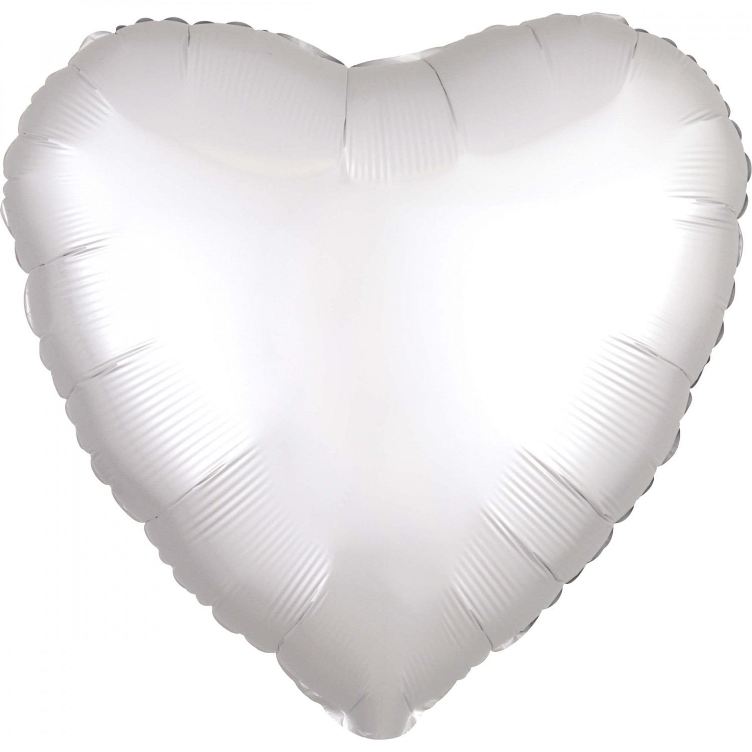Balon foliowy Satin Luxe - Serce białe / 43 cm