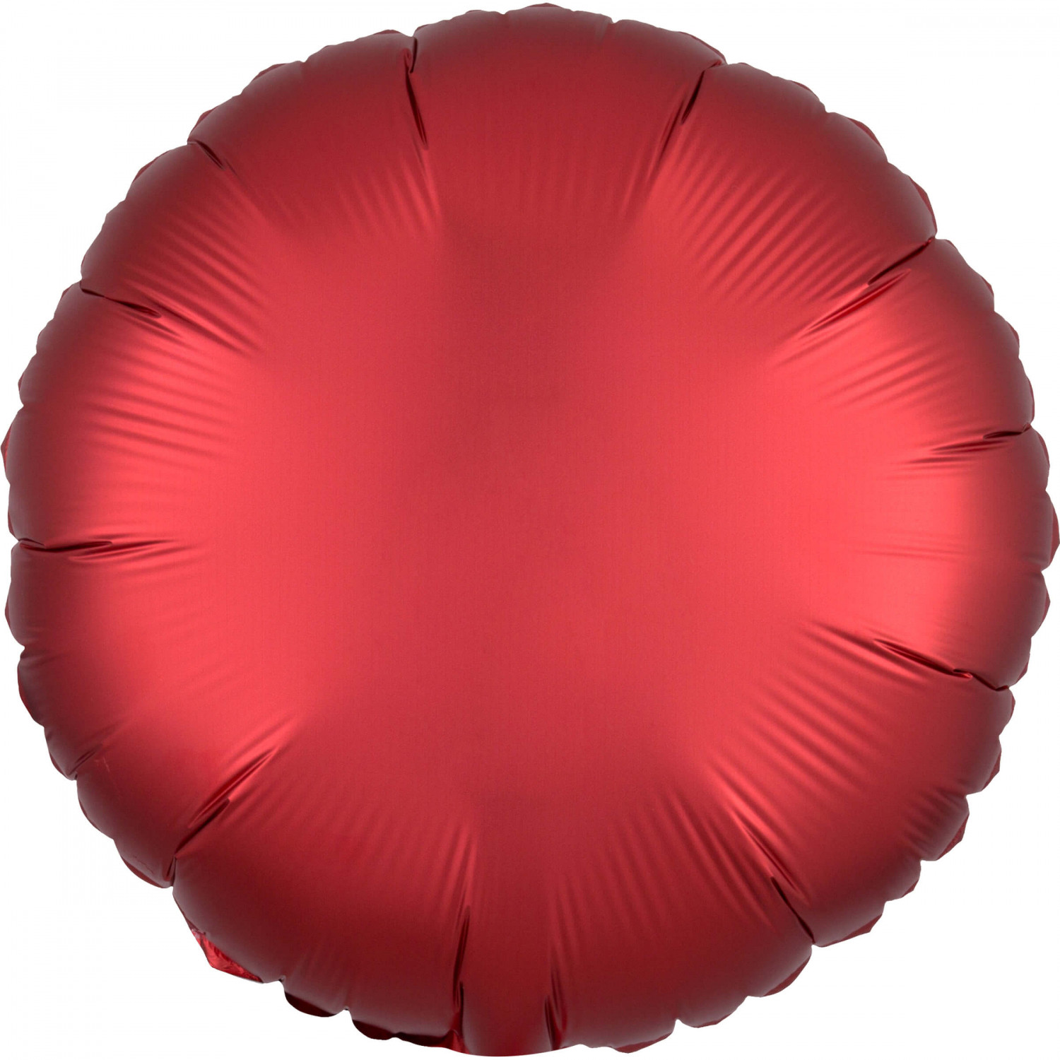 Balon foliowy Satin Luxe - Okrągły czerwony / 43 cm