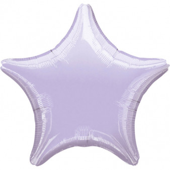 Balon foliowy perłowy - Gwiazda liliowa (niezapakowany) / 48 cm