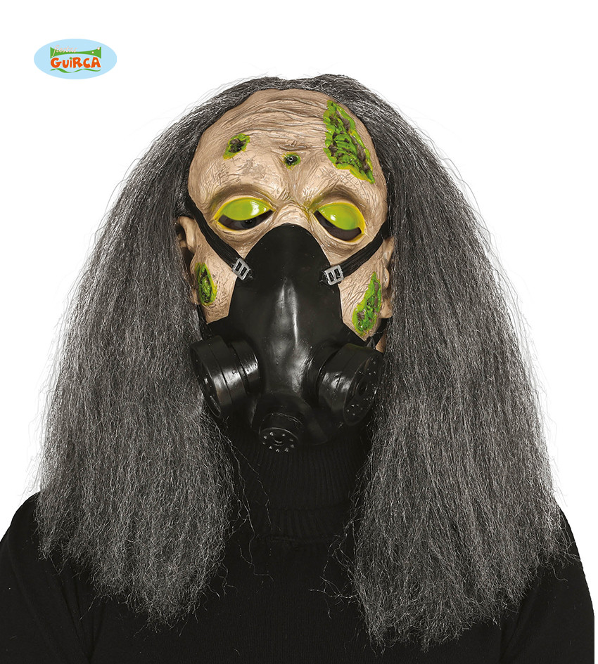 Maska Gazowa z włosami