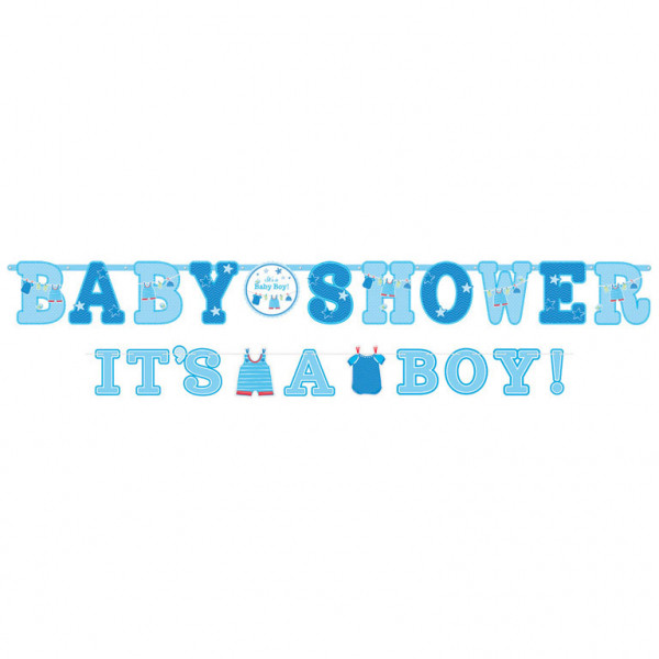 Girlanda na przywitanie chłopca "Baby Shower It`s a boy"