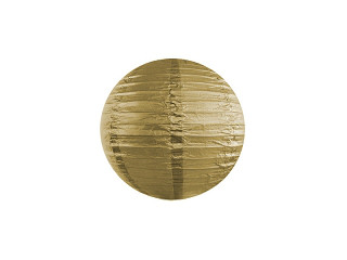 Lampion papierowy, złoty / średnica 35 cm