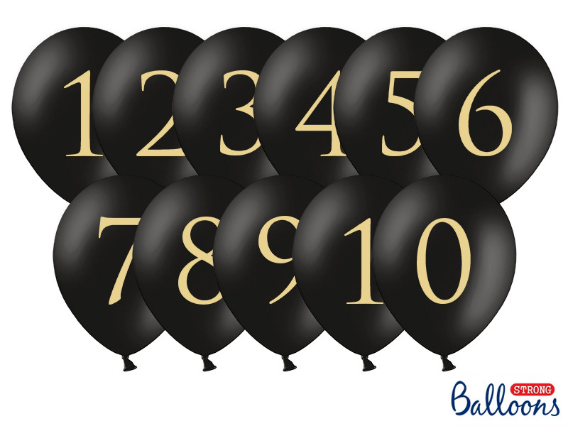 Balony lateksowe "Cyfry od 1 do 10" / SB14P-253-010-11