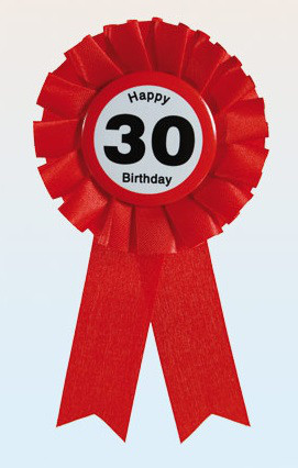 Kotylion na 30 urodziny "Happy 30 Birthday"