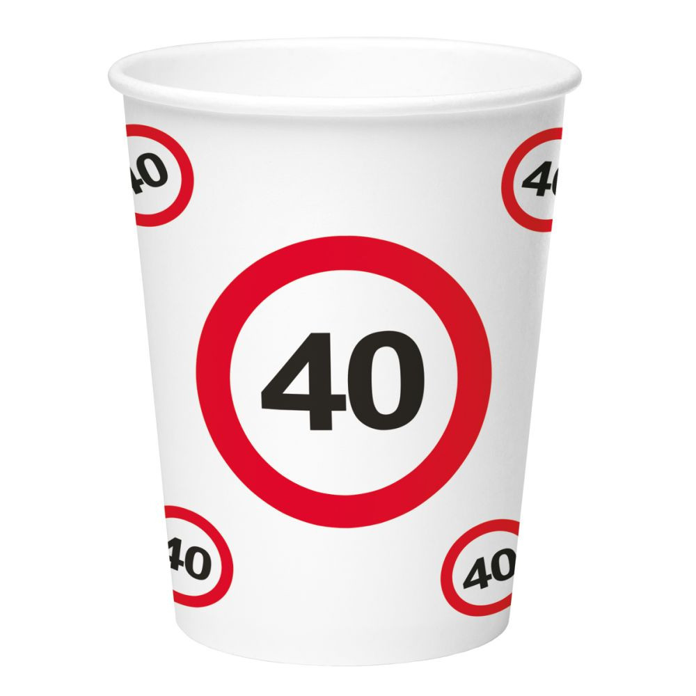 Kubeczki urodzinowe na "40" urodziny / 350 ml