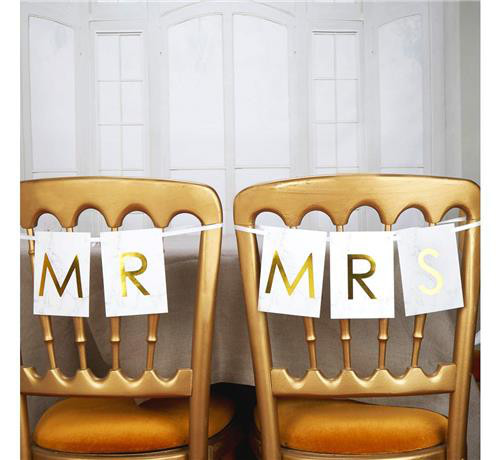 Zawieszki na krzesła "Mr & Mrs"