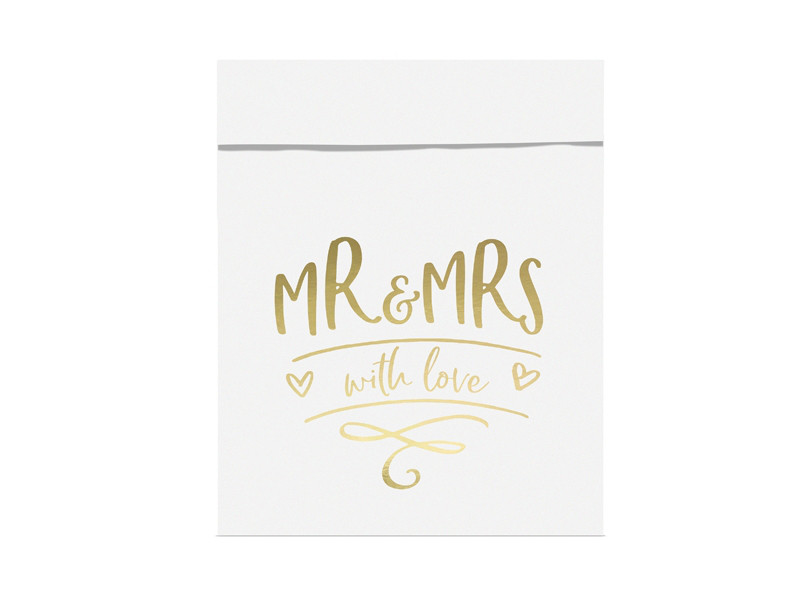 Torebki na słodycze "Mr&Mrs" / 13x16,5 cm