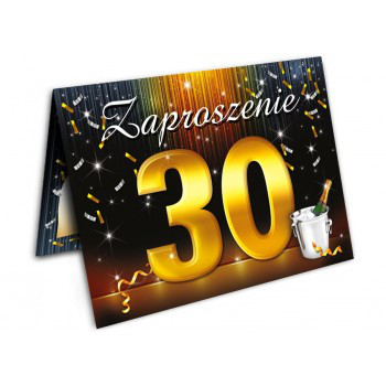 Zaproszenia na 30 urodziny szampan / ZX6802