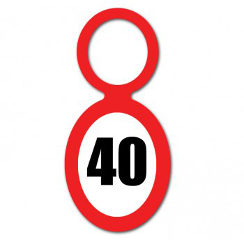 Zawieszka na butelkę na "40 urodziny"  / EL211