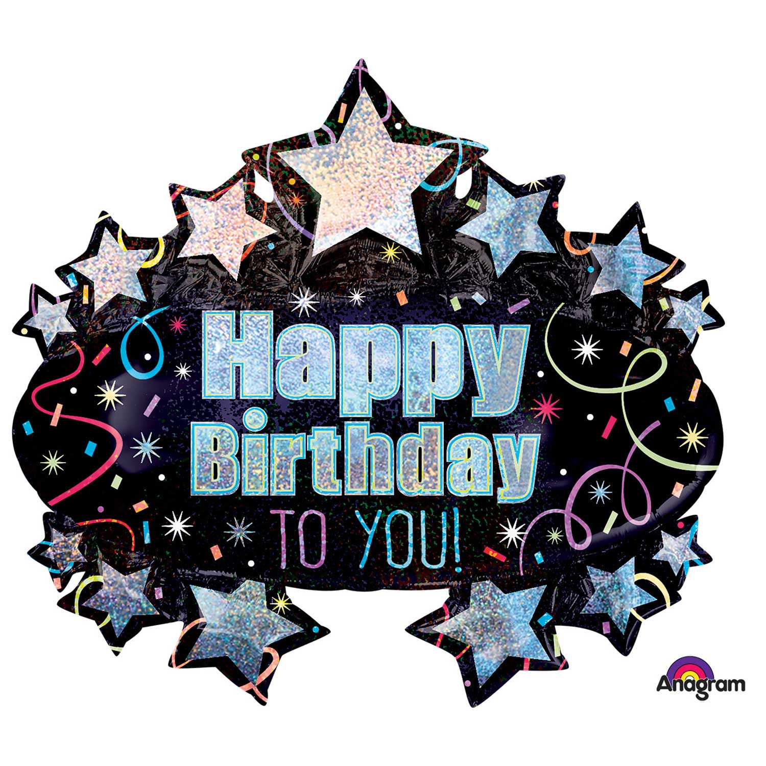 Balon foliowy "Happy Birthday to You" / 71x78 cm