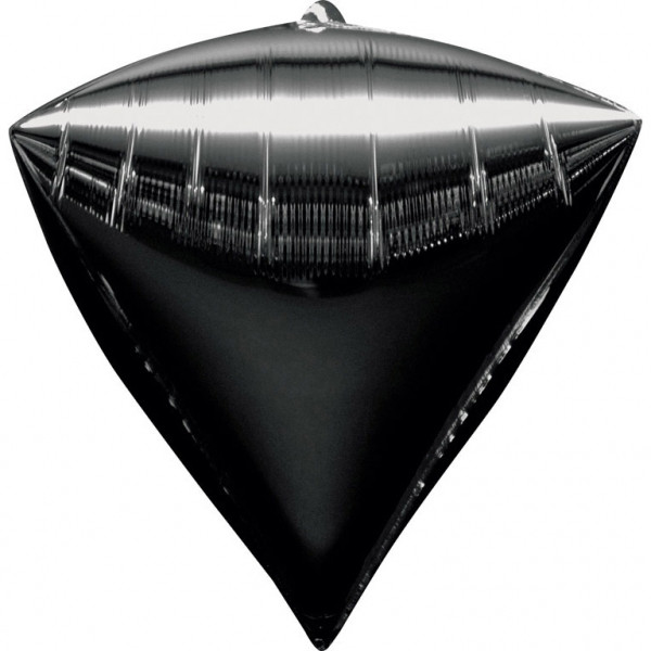 Balon foliowy czarny Diament (niezapakowany) / 38x43 cm