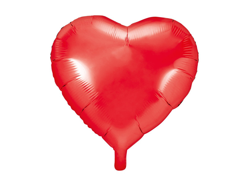 Balon foliowy "Serce", Metallic czerwony / 45 cm
