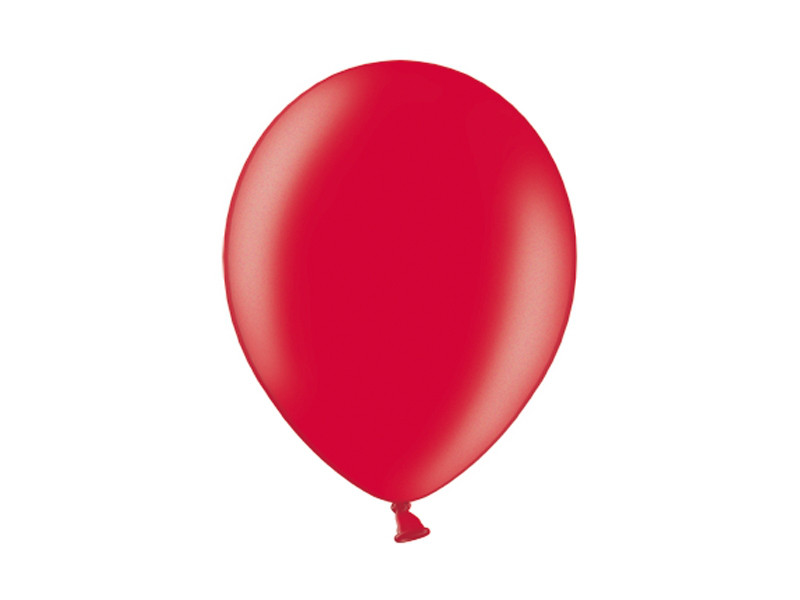 Balony lateksowe "5", Metallic Cherry Red / 100 szt