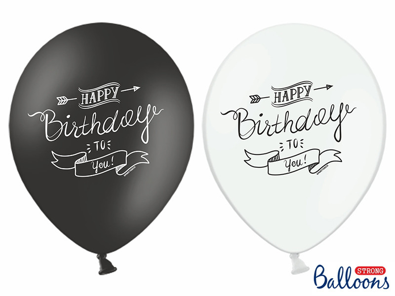 Balony urodzinowe z napisem "Happy Birthday" / SB14P-258-000-6