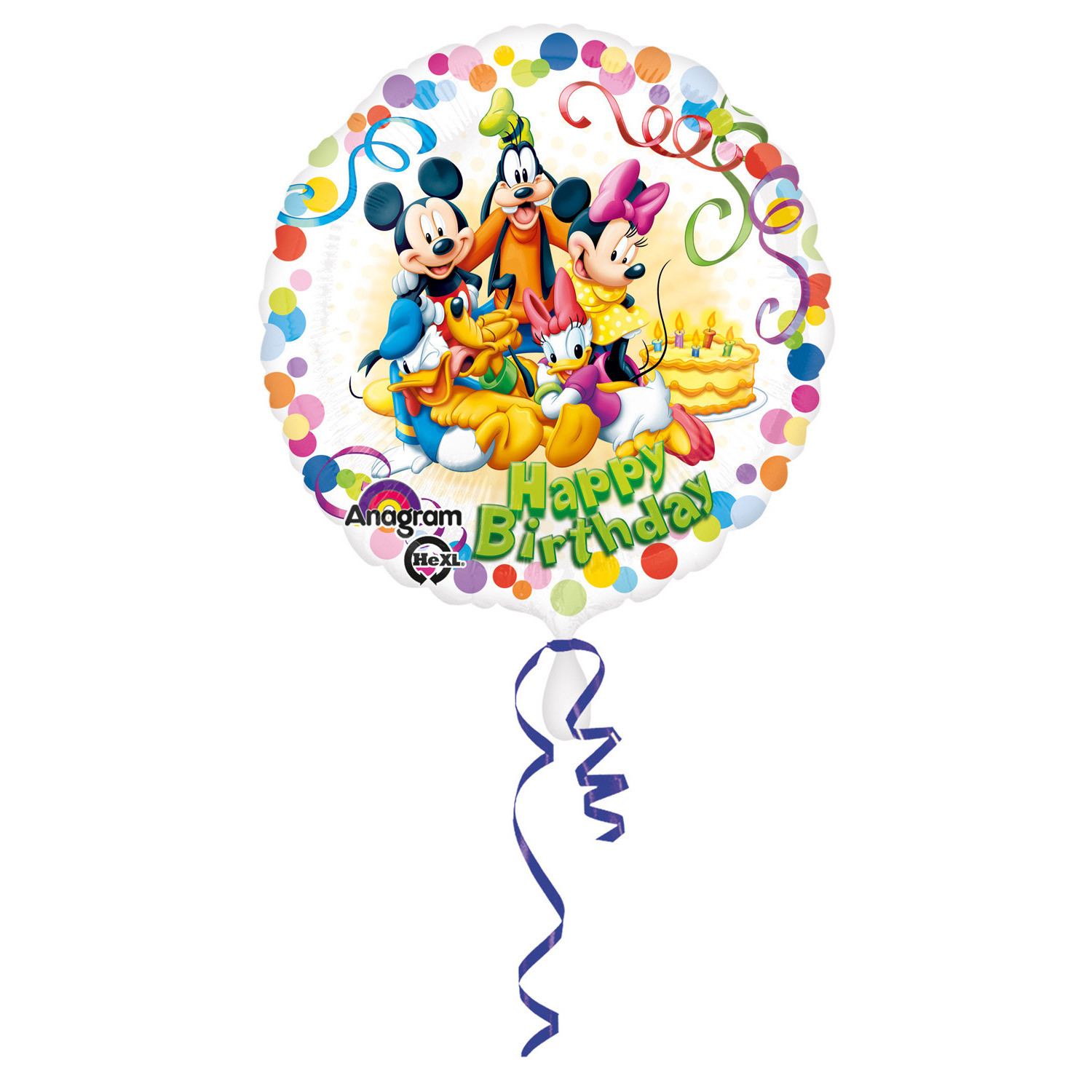 Balon foliowy "Klub Przyjaciół Myszki Mickey - Happy Birthday" /43 cm
