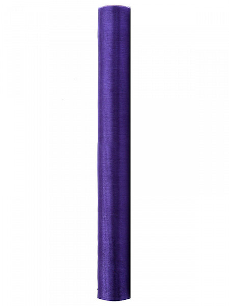 Organza gładka, fiolet / 0,36x9 m