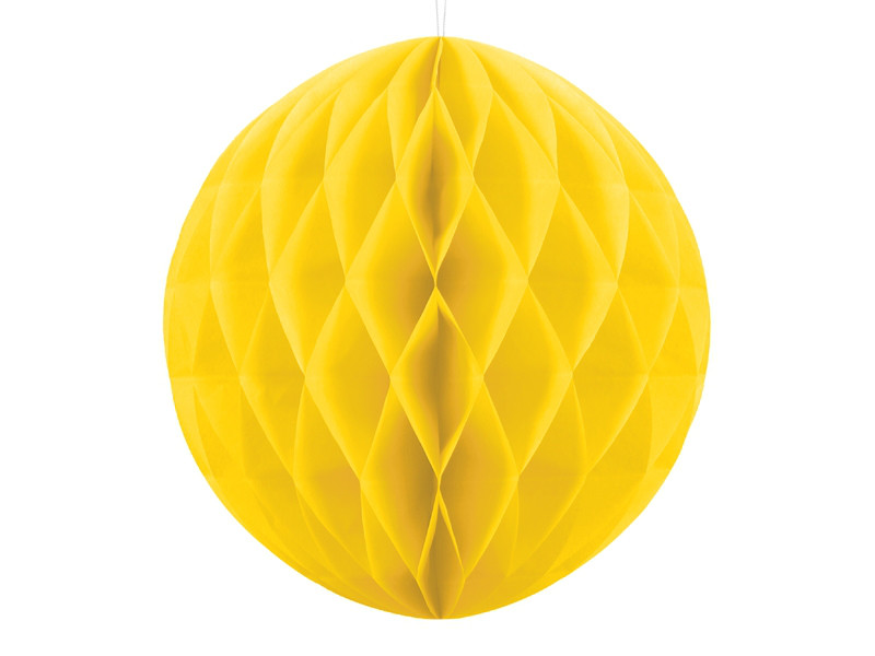 Kula bibułowa - żółta / 40 cm