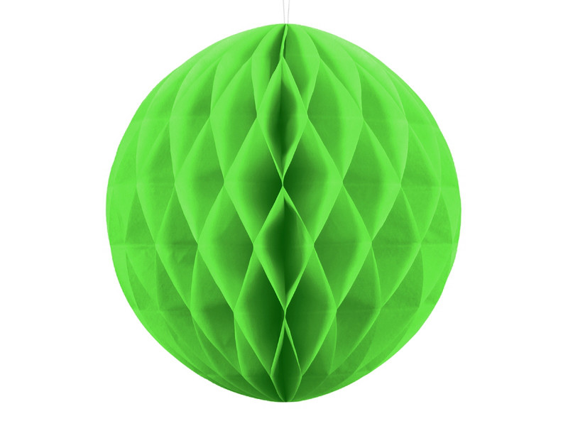 Kula bibułowa - zielone jabłuszko / 40 cm