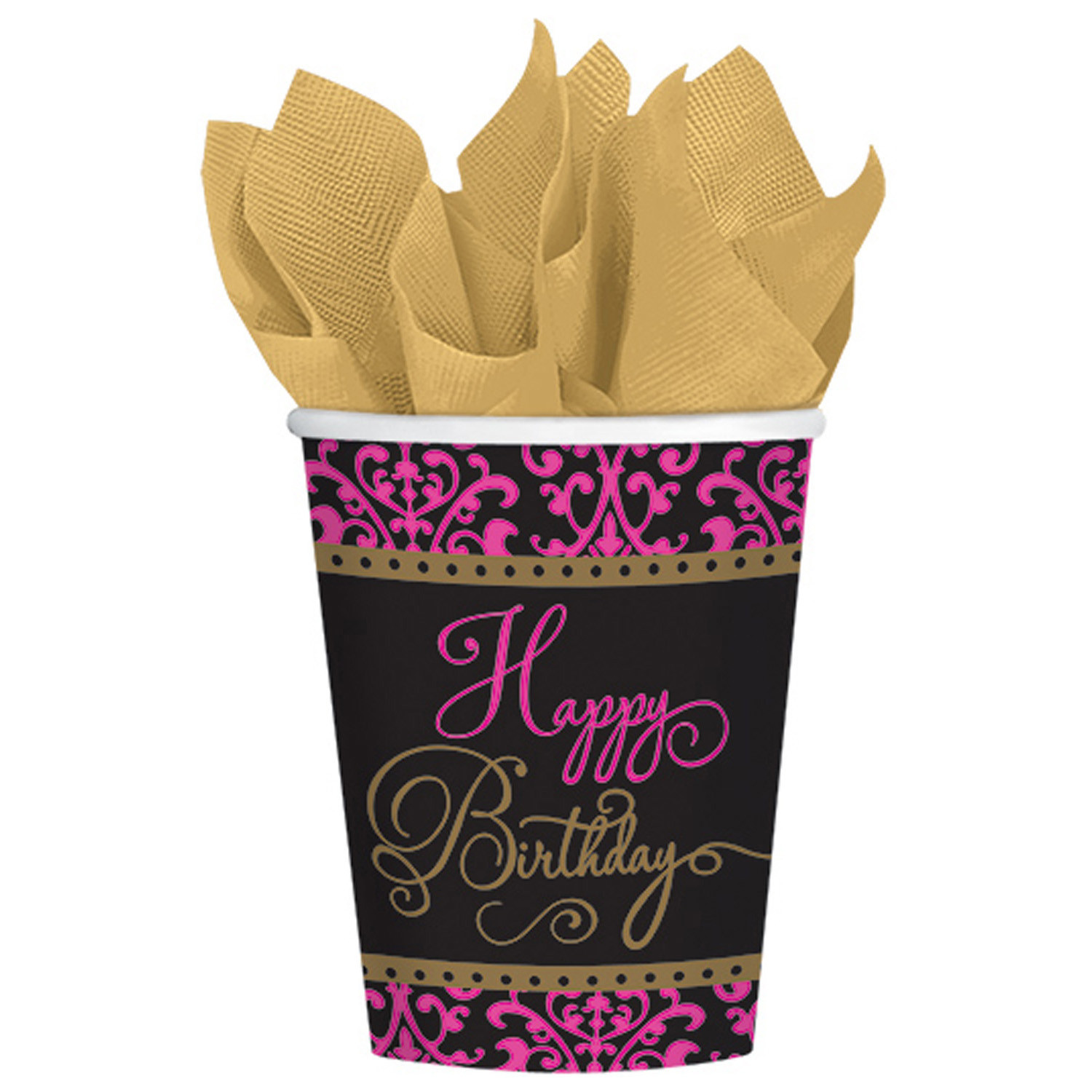 Kubeczki papierowe Fabulous "Happy Birthday" / 266 ml