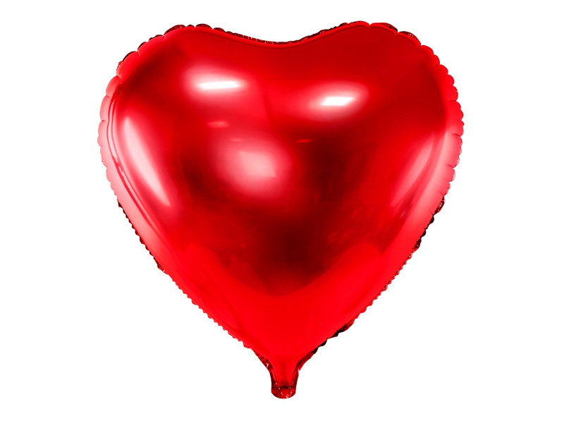 Balon foliowy metalizowany Serce czerwone, 61 cm / FB23M-007