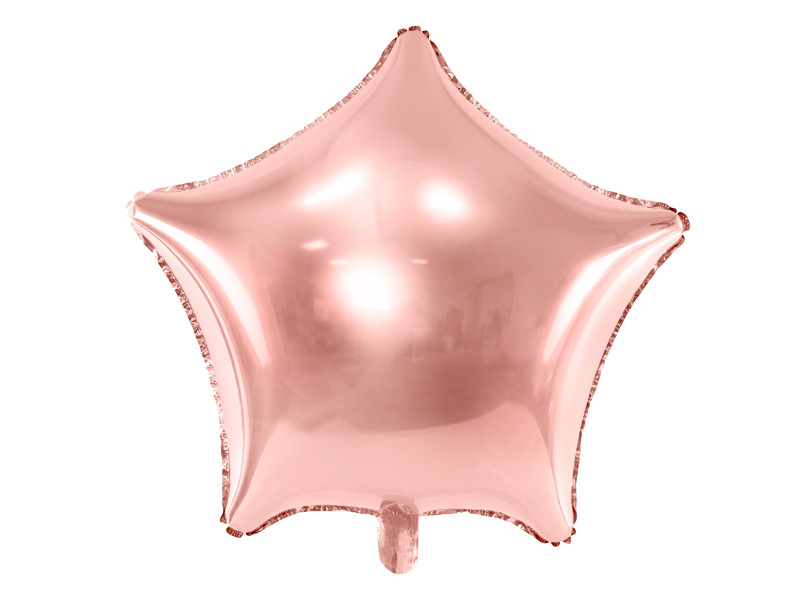 Balon foliowy "Gwiazda", różowe złoto Metallic / 48 cm