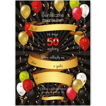 Zaproszenia na 50 urodziny / ZX6809