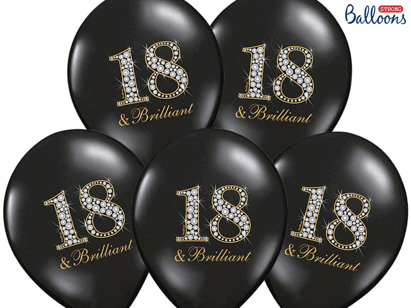 Balony na 18 urodziny "18 & Brilliant" / SB14P-136-010/6