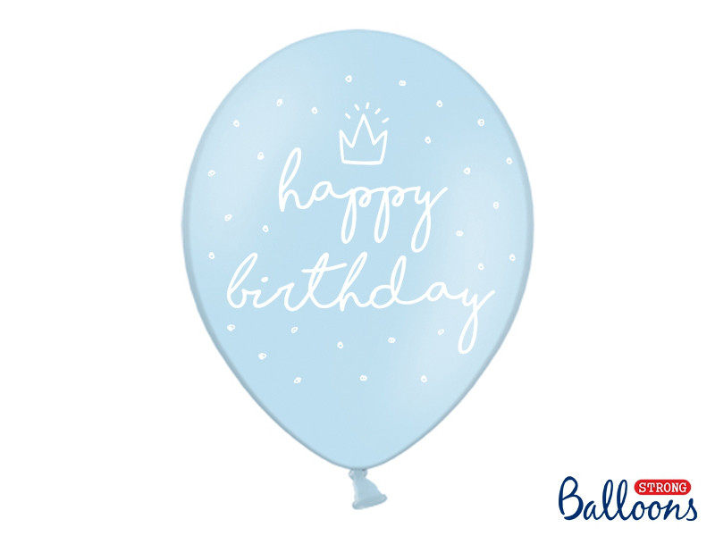 Balony urodzinowe z napisem "Happy Birthday" / SB14P-244-011-6