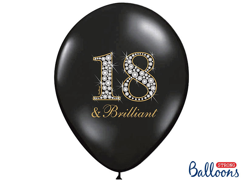 Balony na 18 urodziny "18 & Brilliant" / SB14P-136-010/6