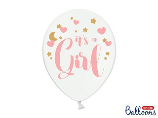 Balony na Narodziny dziecka lateksowe "It`s a Girl" / SB14P-233-008/6