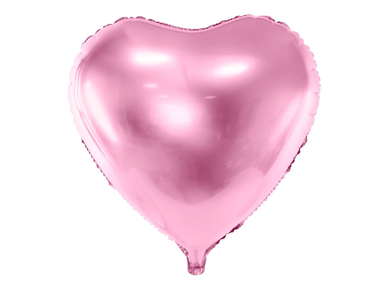Balon foliowy metalizowany Serce jasny róż, 61 cm / FB23M-081J