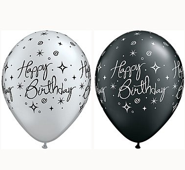 Balony urodzinowe z napisem "Happy Birthday", mix / 25235/6