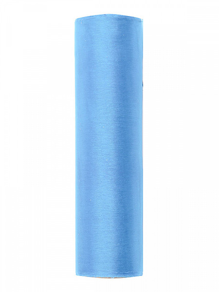 Organza gładka, błękitna / 0,16x9 m