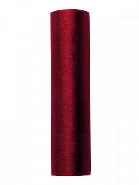 Organza gładka, czerwone wino / 0,16x9 m