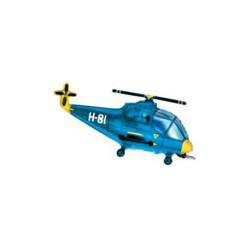 Balon foliowy niebieski "Helikopter" (niezapakowany)