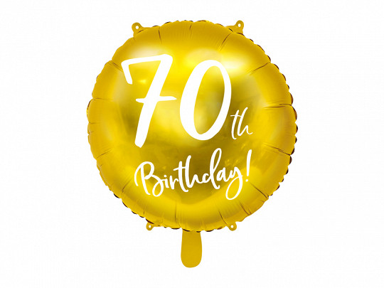 Balon foliowy 18" "70th Birthday" na 70 urodziny / FB24M-70-019