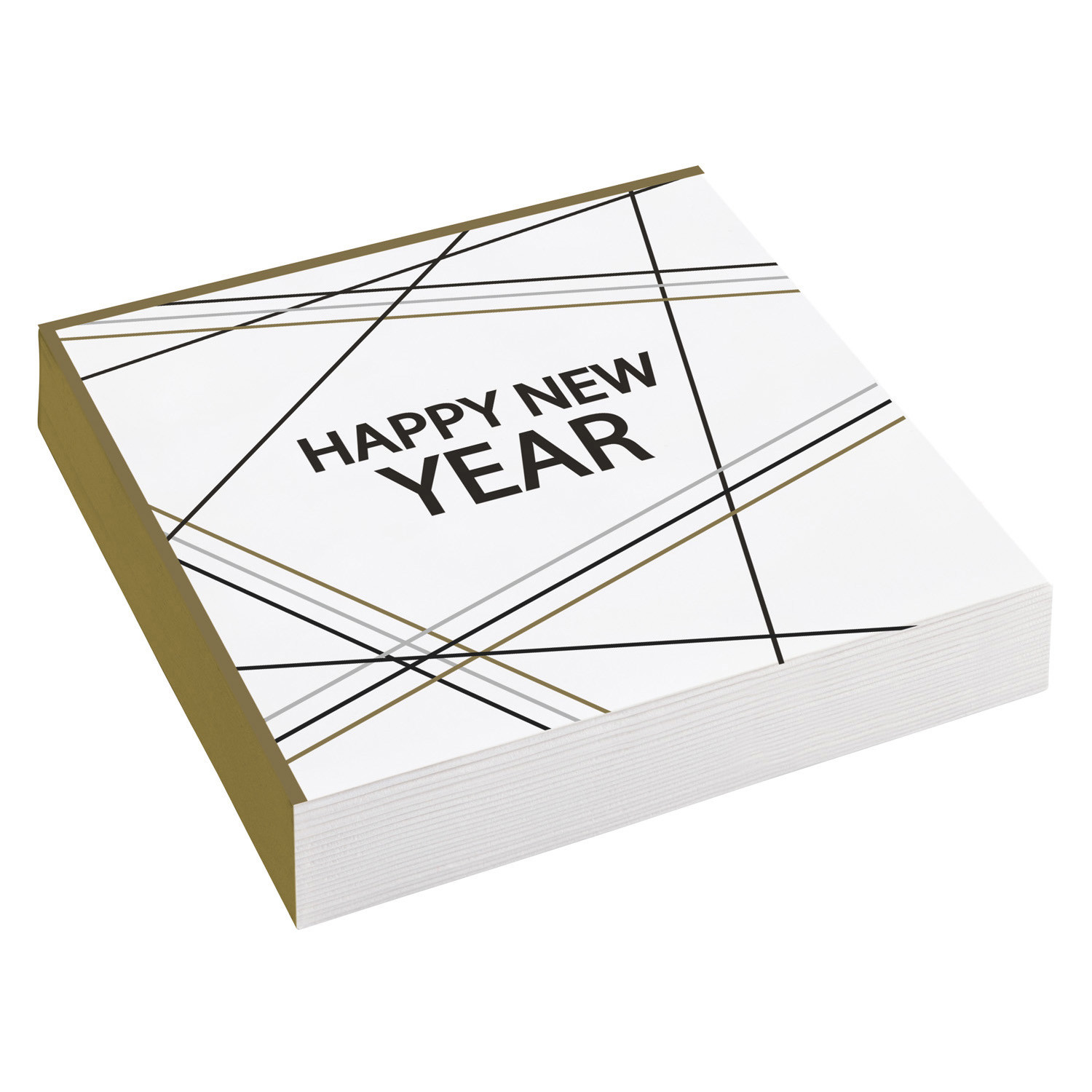 Serwetki bibułowe Elegant Wishes "Happy New Year" / 33x33 cm