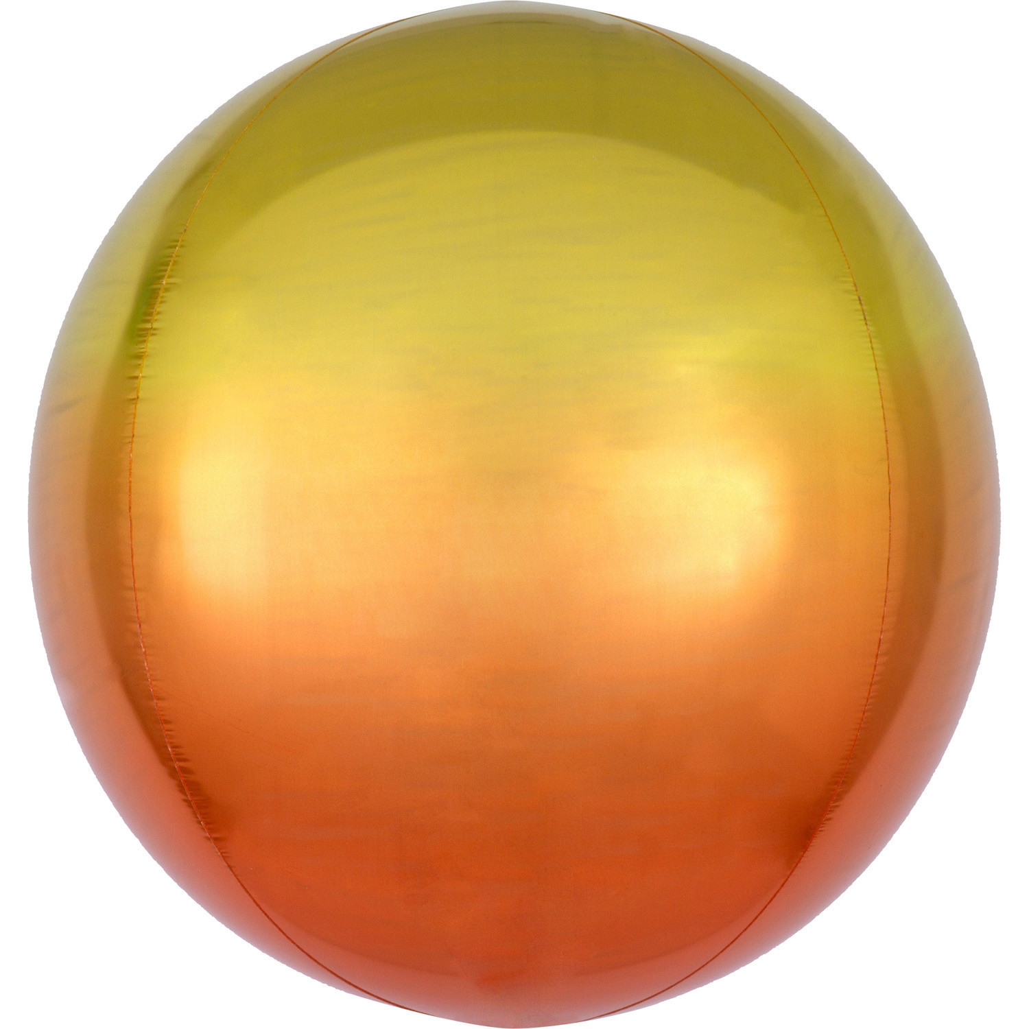 Balon foliowy Orbz - Kula ombre, złoto-pomarańczowa / 38x40 cm