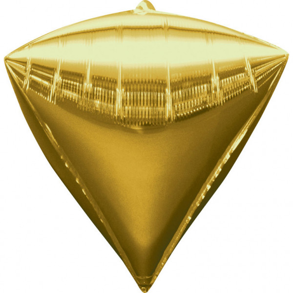 Balon foliowy złoty Diament(niezapakowany) / 38x43 cm