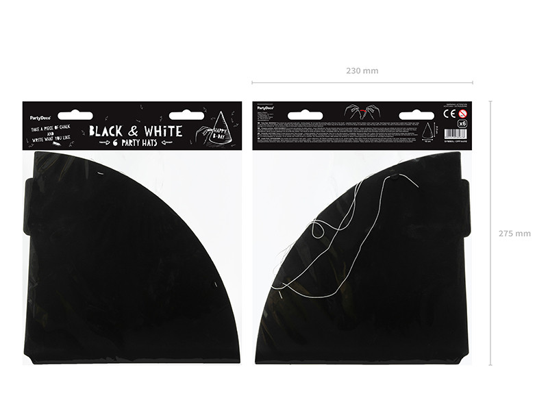 Zestaw czapeczek "Black&White" / 21.5 cm