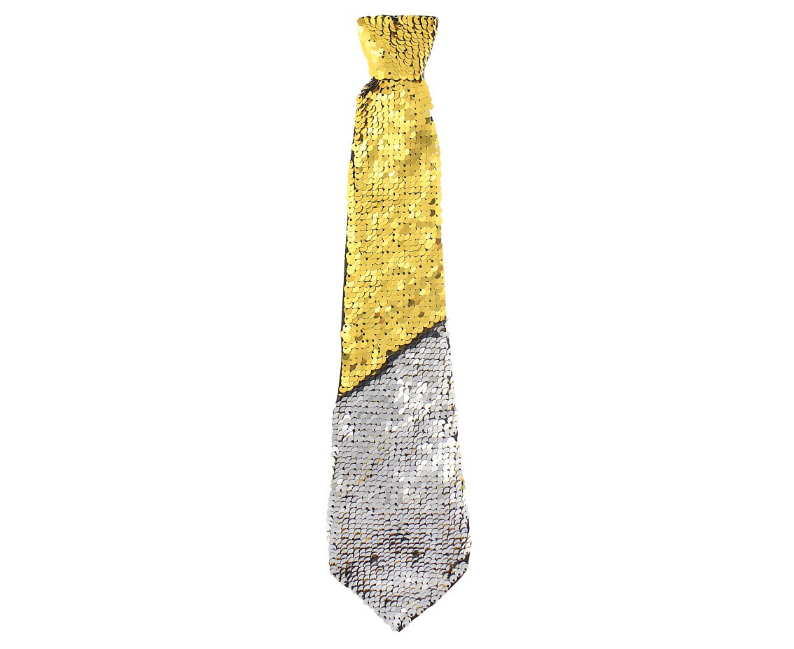 Krawat cekinowy, zmieniający kolor / CH-KRM1UN