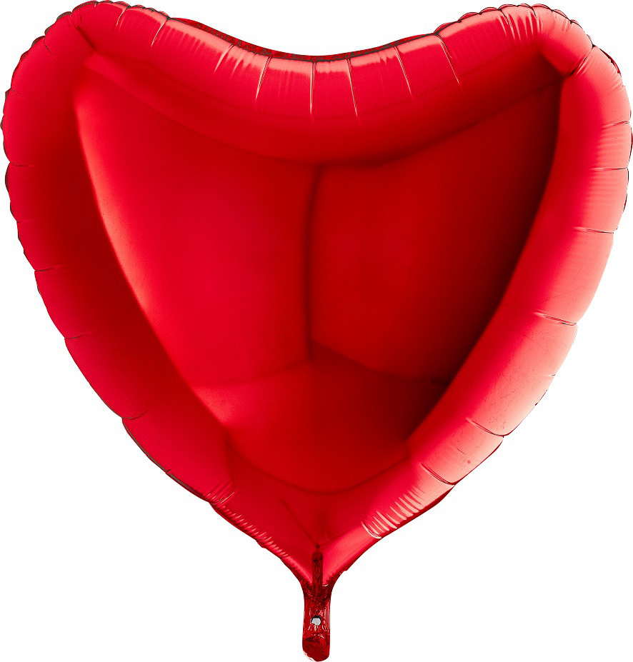 Balon foliowy 36" Serce metalizowane Czerwone