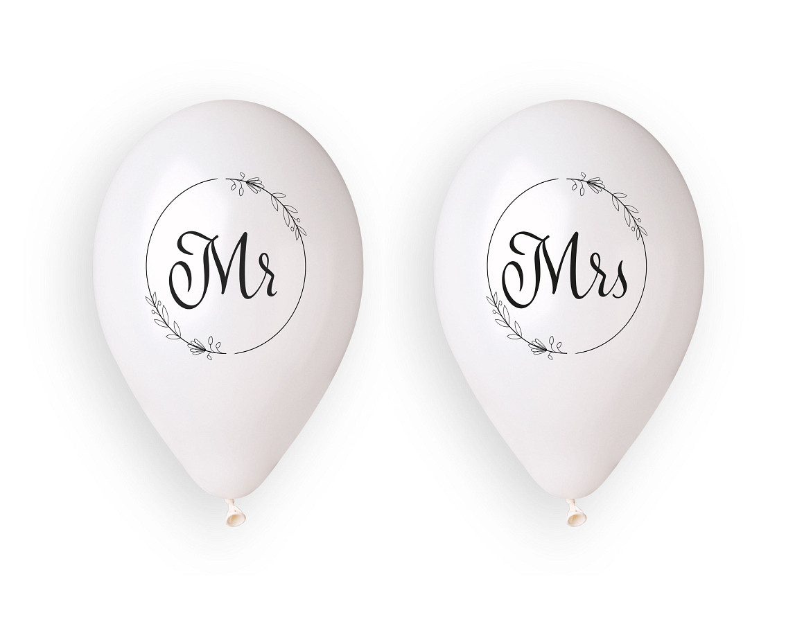 Balony lateksowe "Mr i Mrs" / GMS120/MMK