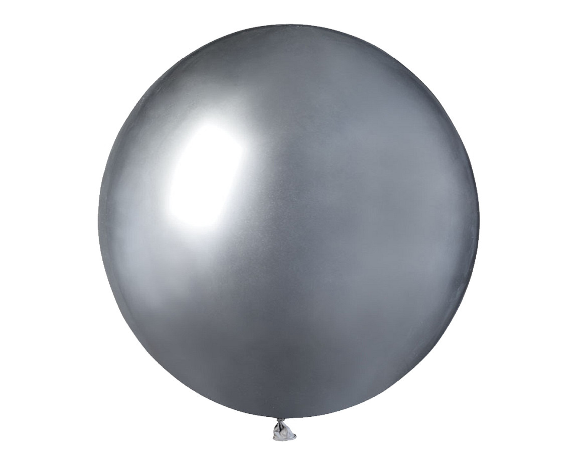 Balony lateksowe 19" Shiny srebrne / 48 cm