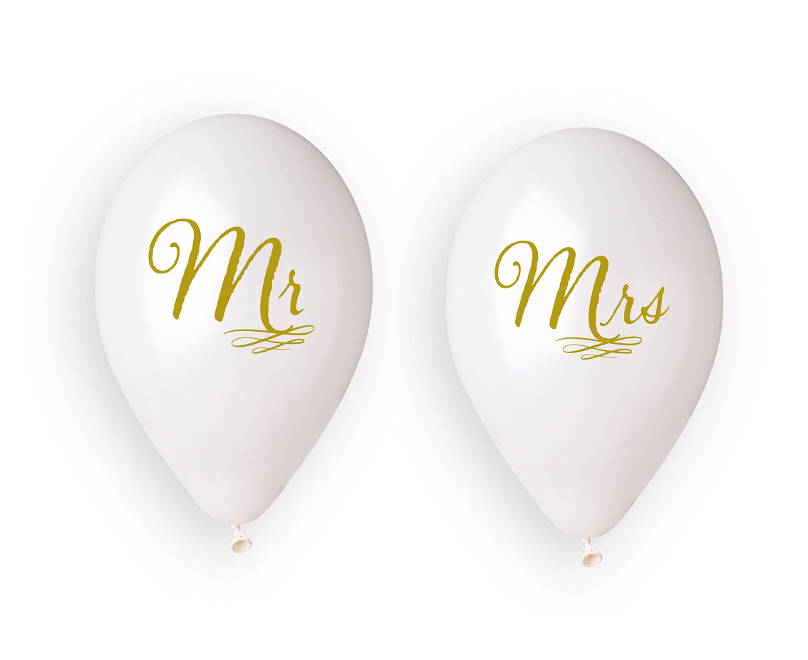 Balony lateksowe "Mr i Mrs" / GM120/MMW