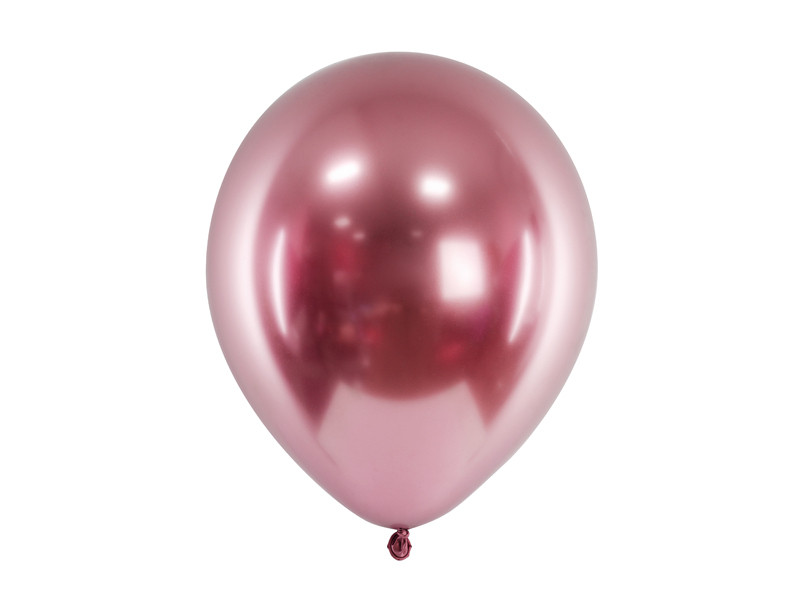 Balony lateksowe Glossy PD, różowe złoto/ 27 cm