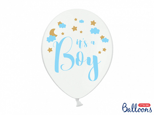 Balony na Narodziny dziecka lateksowe "It`s a Boy" / SB14P-232-008/6