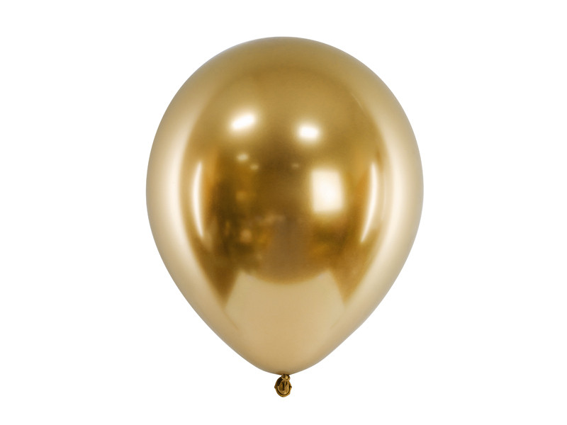 Balony lateksowe PD Glossy, złote / 30 cm